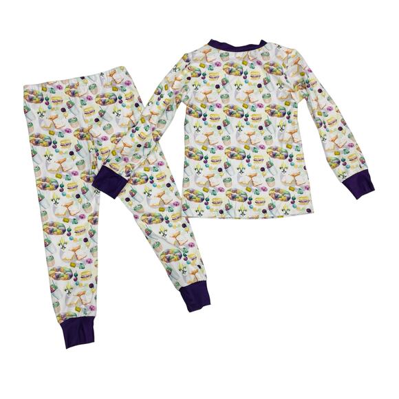 NWT My Three Sons Size 8 Mardi Gras PJs - Picture 2 of 4